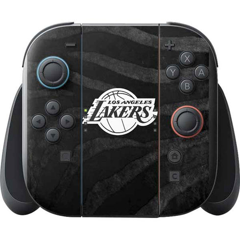 NBA Los Angeles Lakers Black Animal Print Nintendo Switch 2 (2025) with Joy-Con Skin