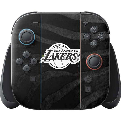 NBA Los Angeles Lakers Black Animal Print Nintendo Switch 2 (2025) Joy-Con Controller Skin