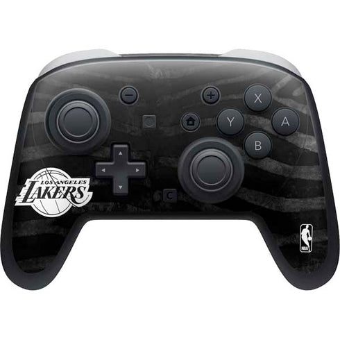 NBA Los Angeles Lakers Black Animal Print Nintendo Switch 2 (2025) Pro Controller Skin