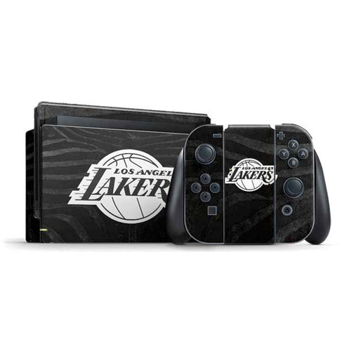 NBA Los Angeles Lakers Black Animal Print Nintendo Skins