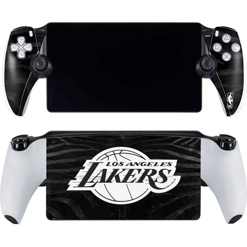 NBA Los Angeles Lakers Black Animal Print PlayStation Portal Remote Player Skin