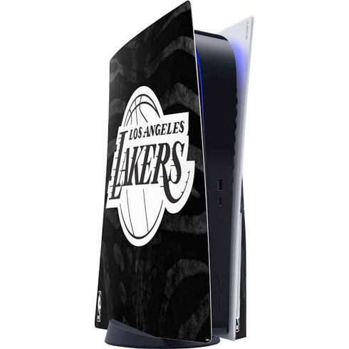 NBA Los Angeles Lakers Black Animal Print PlayStation PS5 Skins