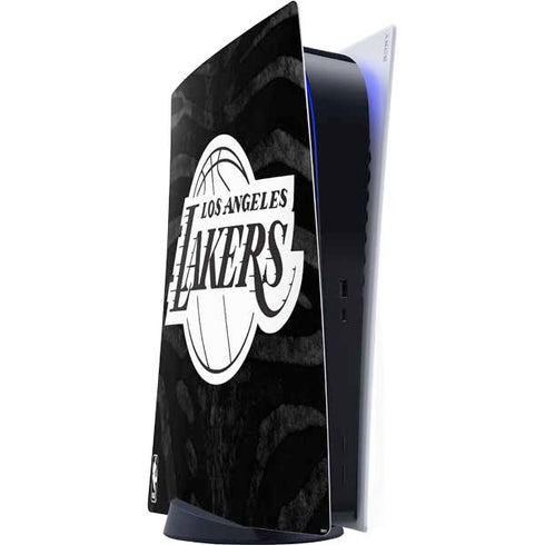 NBA Los Angeles Lakers Black Animal Print PlayStation PS5 Skins