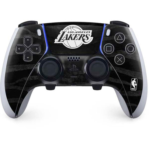 NBA Los Angeles Lakers Black Animal Print PS5 DualSense Edge Pro Controller Skin