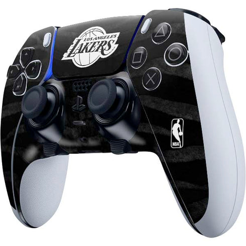 NBA Los Angeles Lakers Black Animal Print PS5 DualSense Edge Pro Controller Skin