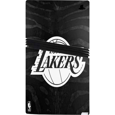 NBA Los Angeles Lakers Black Animal Print PS5 Pro Console Skin