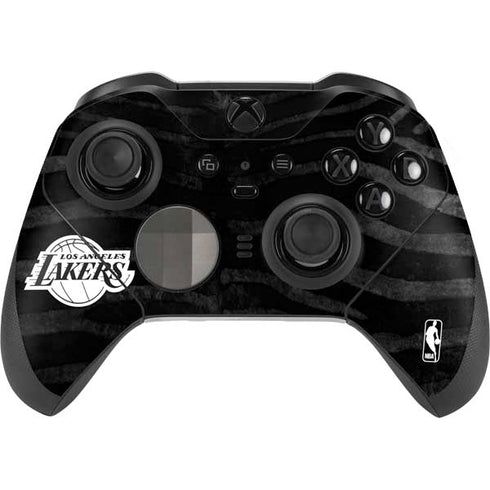 NBA Los Angeles Lakers Black Animal Print Xbox Elite Wireless Controller Series 2 Skin
