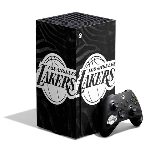 NBA Los Angeles Lakers Black Animal Print Xbox Series X Bundle Skin