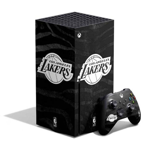 NBA Los Angeles Lakers Black Animal Print Xbox Series X Skins