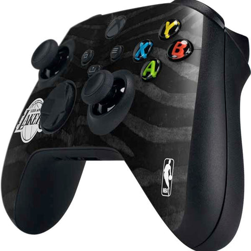 NBA Los Angeles Lakers Black Animal Print Xbox Series X Controller Skin