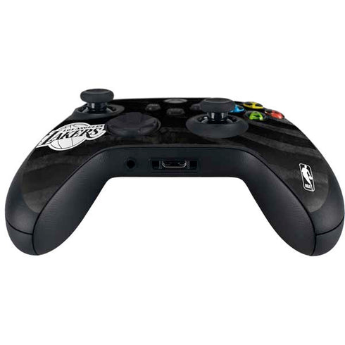 NBA Los Angeles Lakers Black Animal Print Xbox Series X Controller Skin
