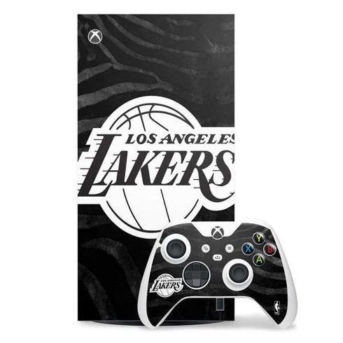 NBA Los Angeles Lakers Black Animal Print Xbox Series X Skins