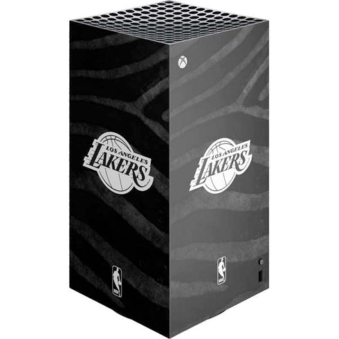 NBA Los Angeles Lakers Black Animal Print XBox Series X Digital Edition Console Skin