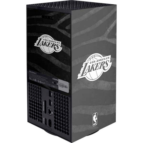 NBA Los Angeles Lakers Black Animal Print XBox Series X Digital Edition Console Skin