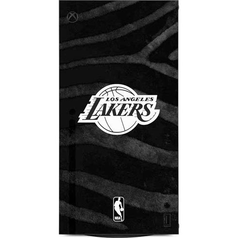 NBA Los Angeles Lakers Black Animal Print XBox Series X Digital Edition Console Skin