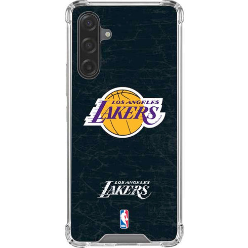 NBA Los Angeles Lakers Black Primary Logo Galaxy A17 Clear Case