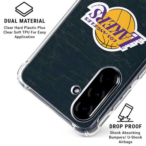 NBA Los Angeles Lakers Black Primary Logo Galaxy A36 5G Clear Case