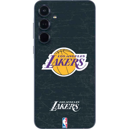 NBA Los Angeles Lakers Black Primary Logo Galaxy A55 5G Skin