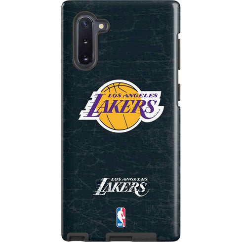 NBA Los Angeles Lakers Black Primary Logo Galaxy Cases