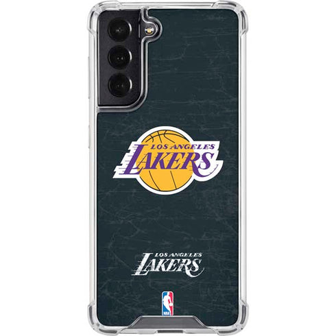NBA Los Angeles Lakers Black Primary Logo Galaxy S22 Clear Case