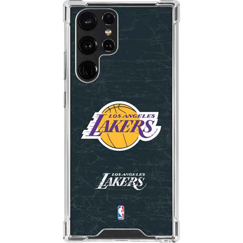 NBA Los Angeles Lakers Black Primary Logo Galaxy S23 Ultra Clear Case