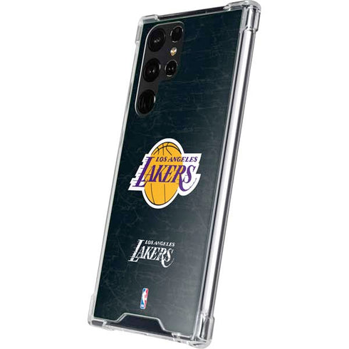 NBA Los Angeles Lakers Black Primary Logo Galaxy S23 Ultra Clear Case