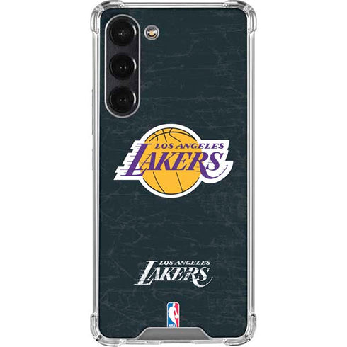 NBA Los Angeles Lakers Black Primary Logo Galaxy S24 FE Clear Case