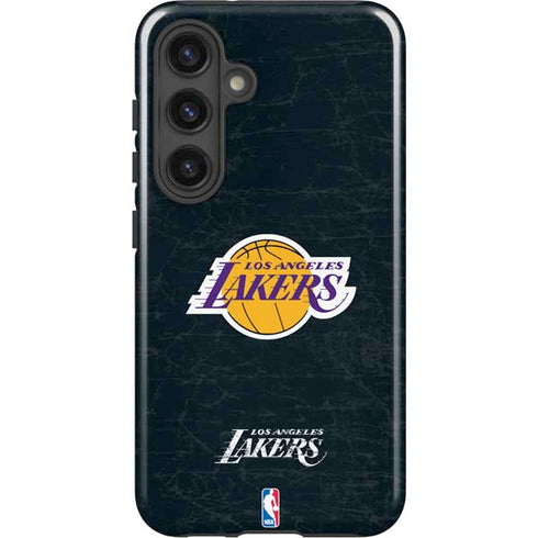 NBA Los Angeles Lakers Black Primary Logo Galaxy S25 Impact Case