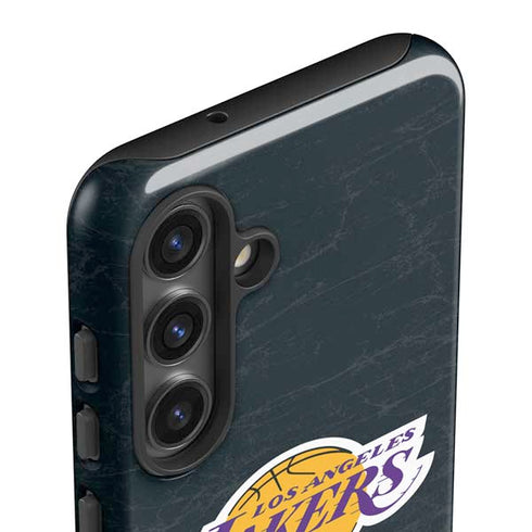 NBA Los Angeles Lakers Black Primary Logo Galaxy S25 Impact Case