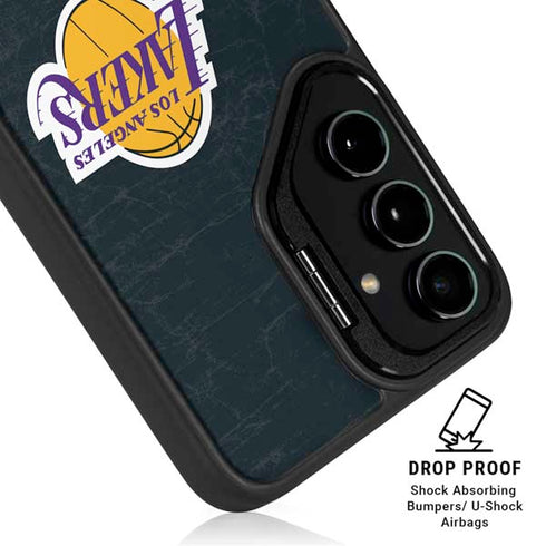 NBA Los Angeles Lakers Black Primary Logo Galaxy S24 Plus Kickstand Case