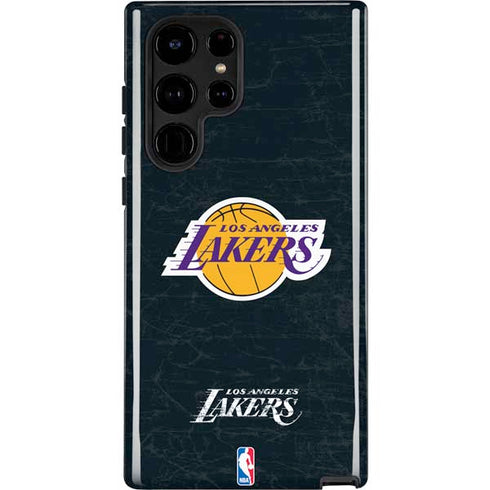 NBA Los Angeles Lakers Black Primary Logo Galaxy Cases