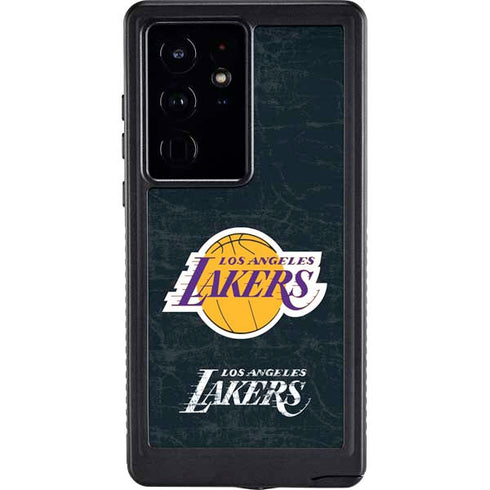 NBA Los Angeles Lakers Black Primary Logo Galaxy S24 Ultra Waterproof Case