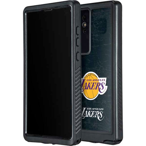 NBA Los Angeles Lakers Black Primary Logo Galaxy S24 Ultra Waterproof Case