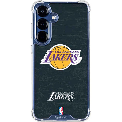 NBA Los Angeles Lakers Black Primary Logo Galaxy S25 Plus Clear Case