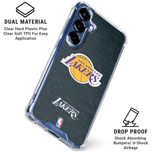 NBA Los Angeles Lakers Black Primary Logo Galaxy S25 Plus Clear Case