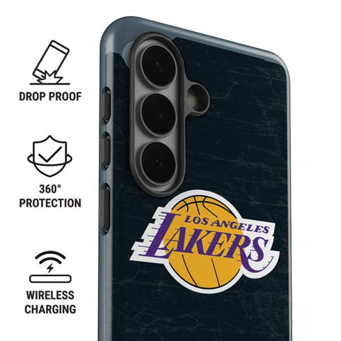 NBA Los Angeles Lakers Black Primary Logo Galaxy S26 Impact Case