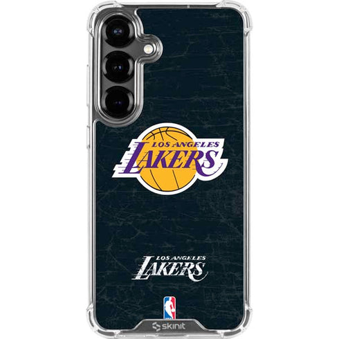 NBA Los Angeles Lakers Black Primary Logo Galaxy S26 Plus Clear Case