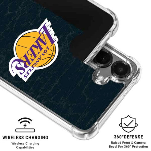 NBA Los Angeles Lakers Black Primary Logo Galaxy S26 Plus Clear Case