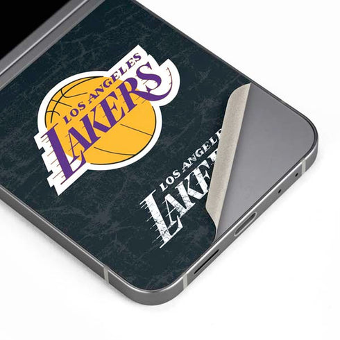 NBA Los Angeles Lakers Black Primary Logo Galaxy Z Flip6 Skin