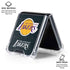 NBA Los Angeles Lakers Black Primary Logo Galaxy Z Flip6 Clear Case