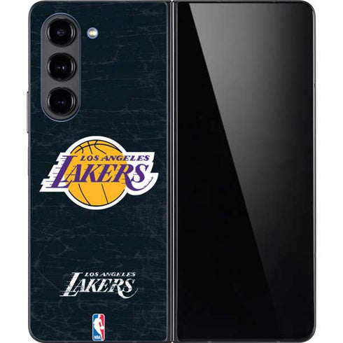 NBA Los Angeles Lakers Black Primary Logo Galaxy Z Fold5 5G Skin