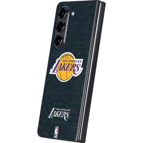 NBA Los Angeles Lakers Black Primary Logo Galaxy Z Fold5 5G Skin