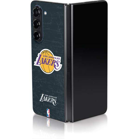 NBA Los Angeles Lakers Black Primary Logo Galaxy Z Fold5 5G Skin