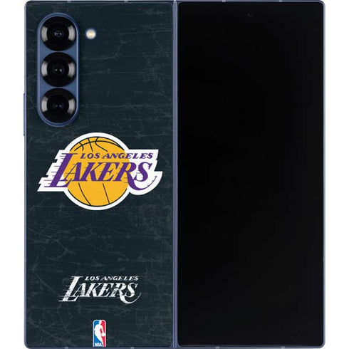 NBA Los Angeles Lakers Black Primary Logo Galaxy Z Fold6 Skin