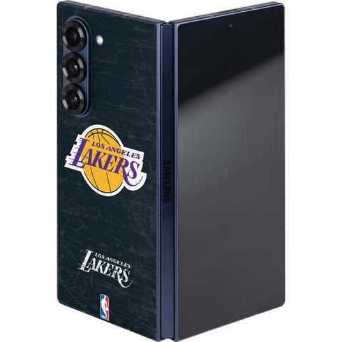NBA Los Angeles Lakers Black Primary Logo Galaxy Z Fold6 Skin
