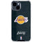 NBA Los Angeles Lakers Black Primary Logo iPhone 15 Clear Case