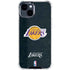 NBA Los Angeles Lakers Black Primary Logo iPhone 15 Clear Case