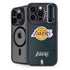 NBA Los Angeles Lakers Black Primary Logo iPhone 15 Pro Kickstand Case