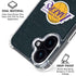 NBA Los Angeles Lakers Black Primary Logo iPhone 16 Clear Case