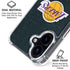 NBA Los Angeles Lakers Black Primary Logo iPhone 16 Plus Clear Case